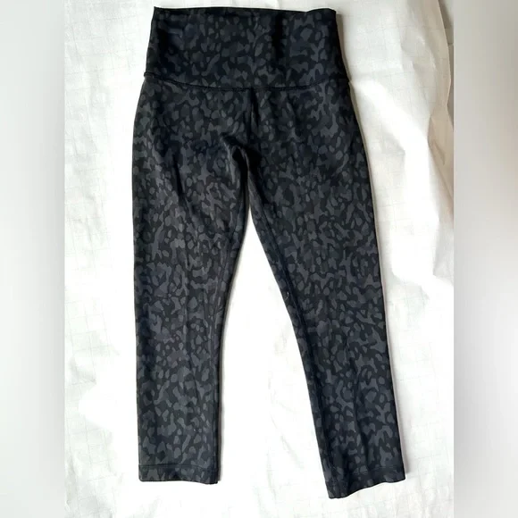 Lululemon Wunder Train High-Rise Crop 21" Incognito Camo Multi Grey size 6 - Picture 5 of 7